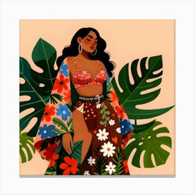 Hawaiian Girl Canvas Print