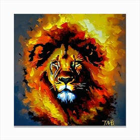 Burning Lion Canvas Print
