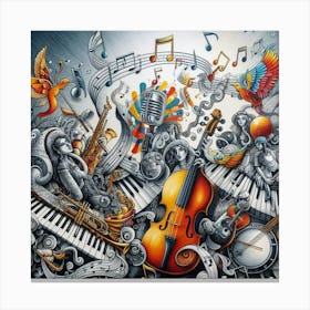 Music Jigsaw Puzzle 1 Canvas Print