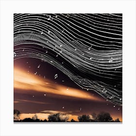 Music Notes In The Sky 13 Canvas Print