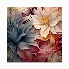 Abstract Flowers 1 Canvas Print