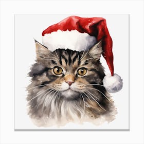 Santa Cat 16 Canvas Print