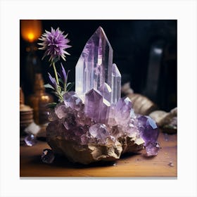 Purple Crystals Canvas Print