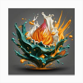 Flaming Fire Canvas Print