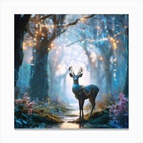 Fairy Forest Deer Canvas Print