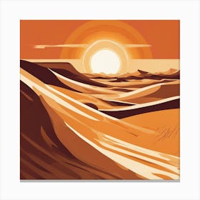 Sunset In The Desert 9 Canvas Print