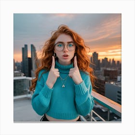 Girl With Red Hair Canvas Print