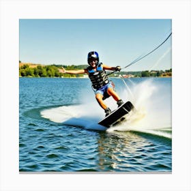 Water Skiing Canvas Print