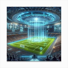 Futuristic Soccer Stadium Canvas Print