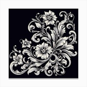 Ornate Floral Design 10 Canvas Print