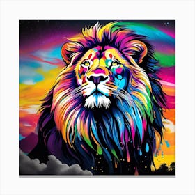 Colorful Lion 4 Canvas Print