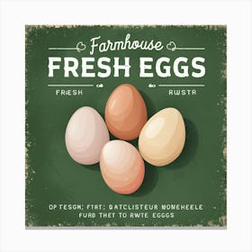 Farmhouse Fresh Eggs 1 Canvas Print