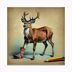 Deer Drawing 1 Canvas Print