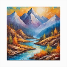 autumn morning  Canvas Print