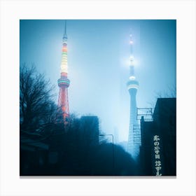 Tokyo Tower In The Fog Canvas Print