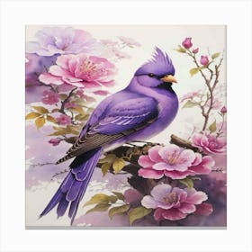 Purple Bird Canvas Print