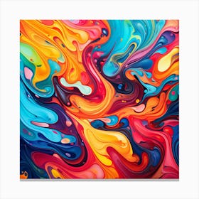 Abstract Colorful Abstract Painting 6 Canvas Print