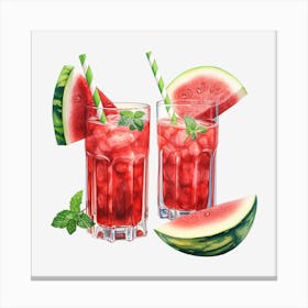 Watermelon Cocktail 18 Canvas Print