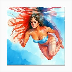 Underwater Woman 2 Canvas Print