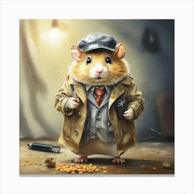 Detective Hamster 1 Canvas Print