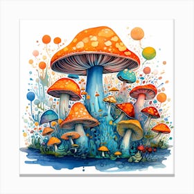 Colorful Mushrooms 5 Canvas Print