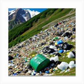 Garbage In The Mountains 8 Canvas Print