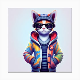 Default Perfectlycentered A Fullbody Cute Kitten Wearing A Stu 5 5e66ae68 A57a 49f3 96fc 341bc924f987 1 Canvas Print