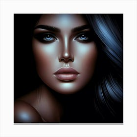 Portrait Of A Beautiful Woman Canvas Print