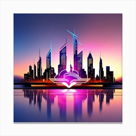 Dubai City Skyline Canvas Print