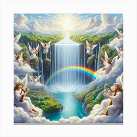 Angels And Rainbows Canvas Print