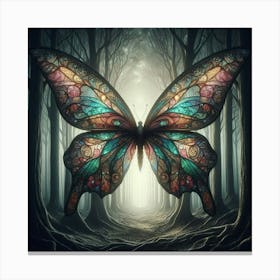 Butterfly In The Forest 24 Canvas Print