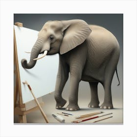 Elephant Painting Canvas Print