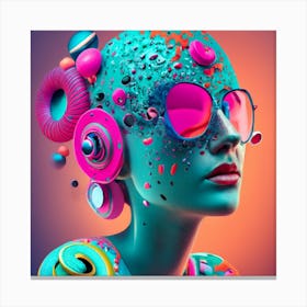 Mutti Adry Esme Vibrant 3d Render Conceptual 2 Canvas Print