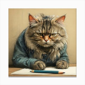 Angry Cat Canvas Print