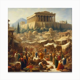 Athens Market Canvas Print