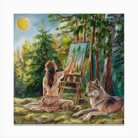 Wolf Painting 1 Canvas Print