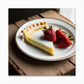 Lemon Tart With Strawberries 1 Canvas Print