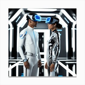 Futuristic Couple 21 Canvas Print