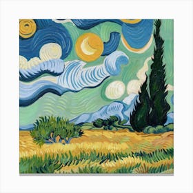 Landscape, Vincent Van Gogh Art Print 5 Canvas Print