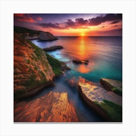 Sunset At The Beach 460 Canvas Print