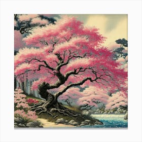 Cherry Blossom Trees In Full Bloom (12) Canvas Print