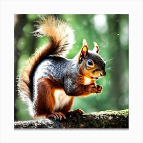 Squirrel In The Forest 104 Canvas Print