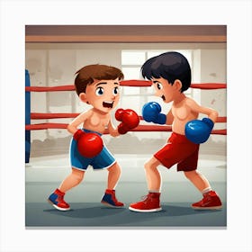 Boxing Match Canvas Print