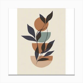 Abstract Plant Print Canvas Print