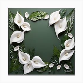 Calla Lily Frame Canvas Print