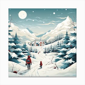 Winter Village 7 Canvas Print