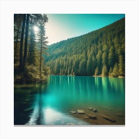 Lake In The Mountains 9 Canvas Print