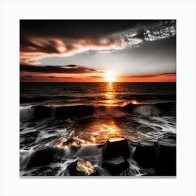 Sunset At The Beach 505 Canvas Print