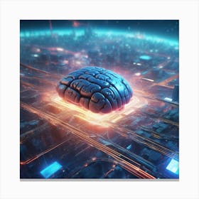 Brain In The City 10 Canvas Print