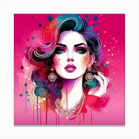 A stylish lady 4 Canvas Print